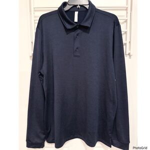 NWOT Stylus Blue Fleece Lined Pullover Shirt Men Preppy Minimalist Everyday